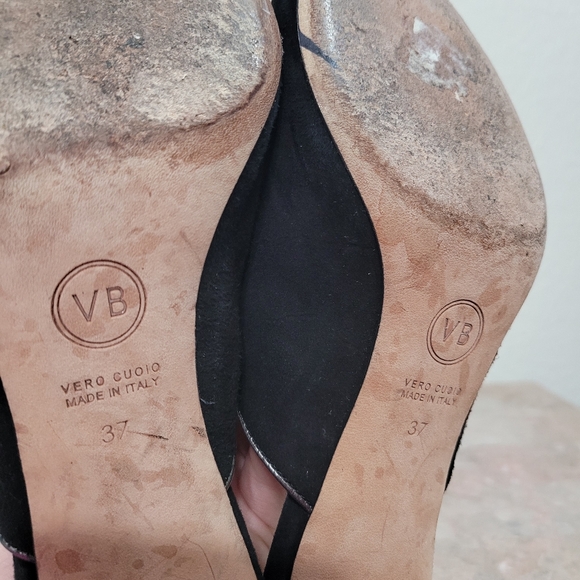 Veronica Beard Pearla Mules Black Suede Leather size 37 / US 7 - Picture 8 of 9